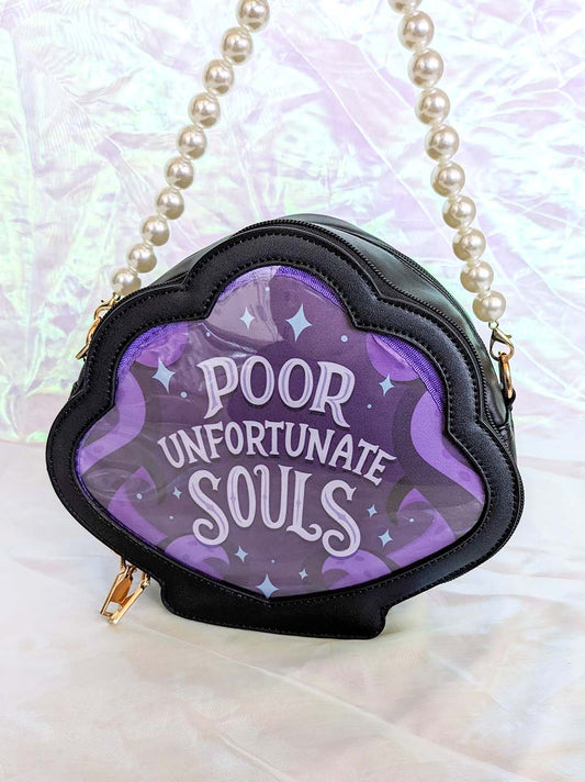 Ursula Little Mermaid Black Shell Ita Handbag Clutch