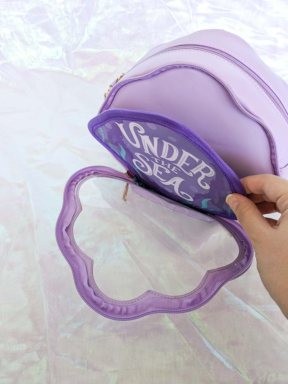 Mermaid Shell Ita Bag Purple
