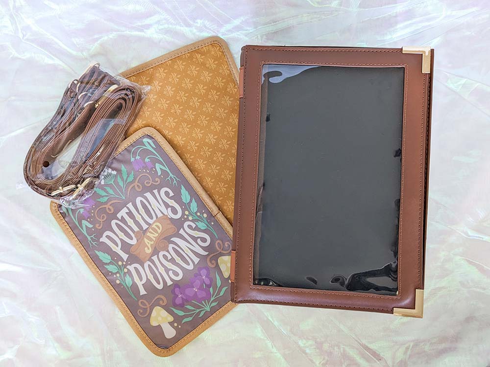 Potions Poisons Dark Academia Book Ita Bag Flatlay