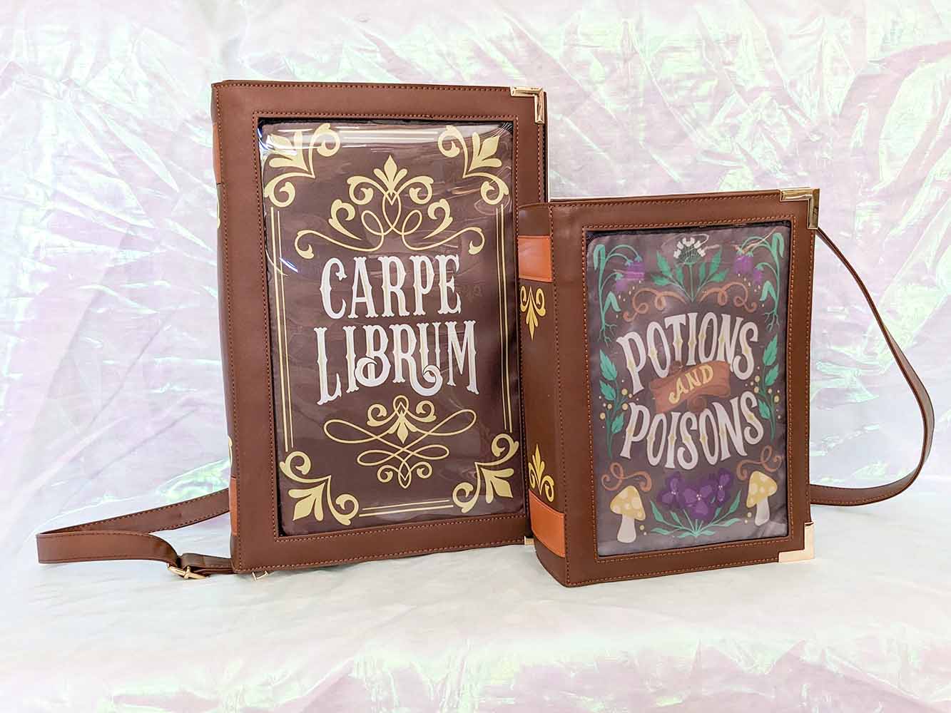 Academia Brown Bookish Ita Bag Compare Sizes