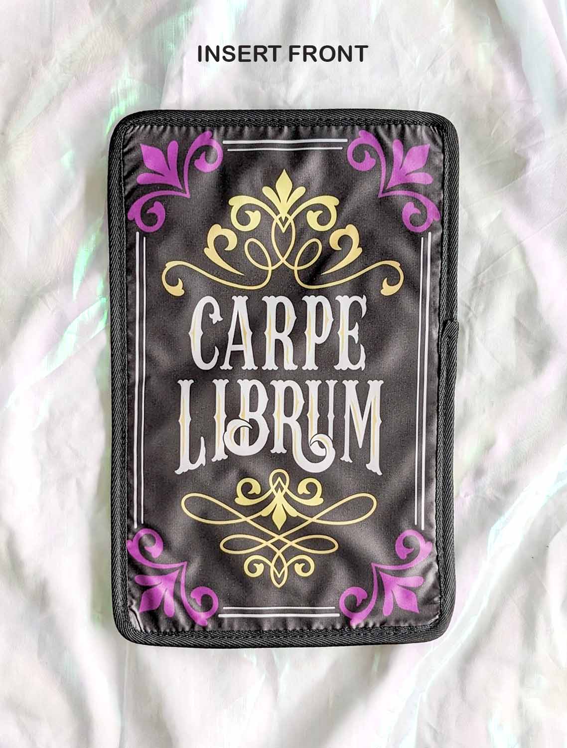 Bookish Ita Bag Cover Insert Black Carpe Librum