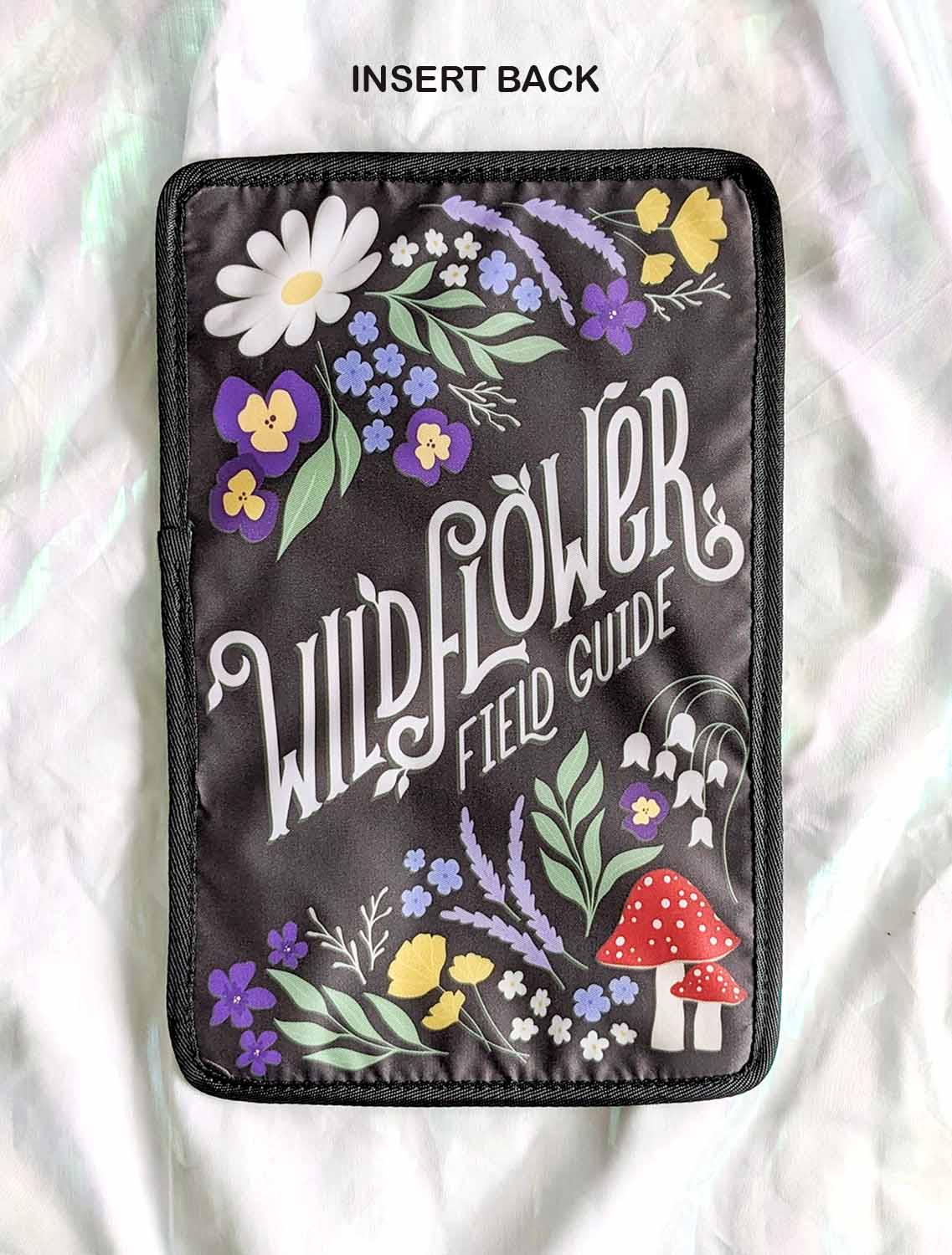 Bookish Ita Bag Cover Insert Black Wildflower