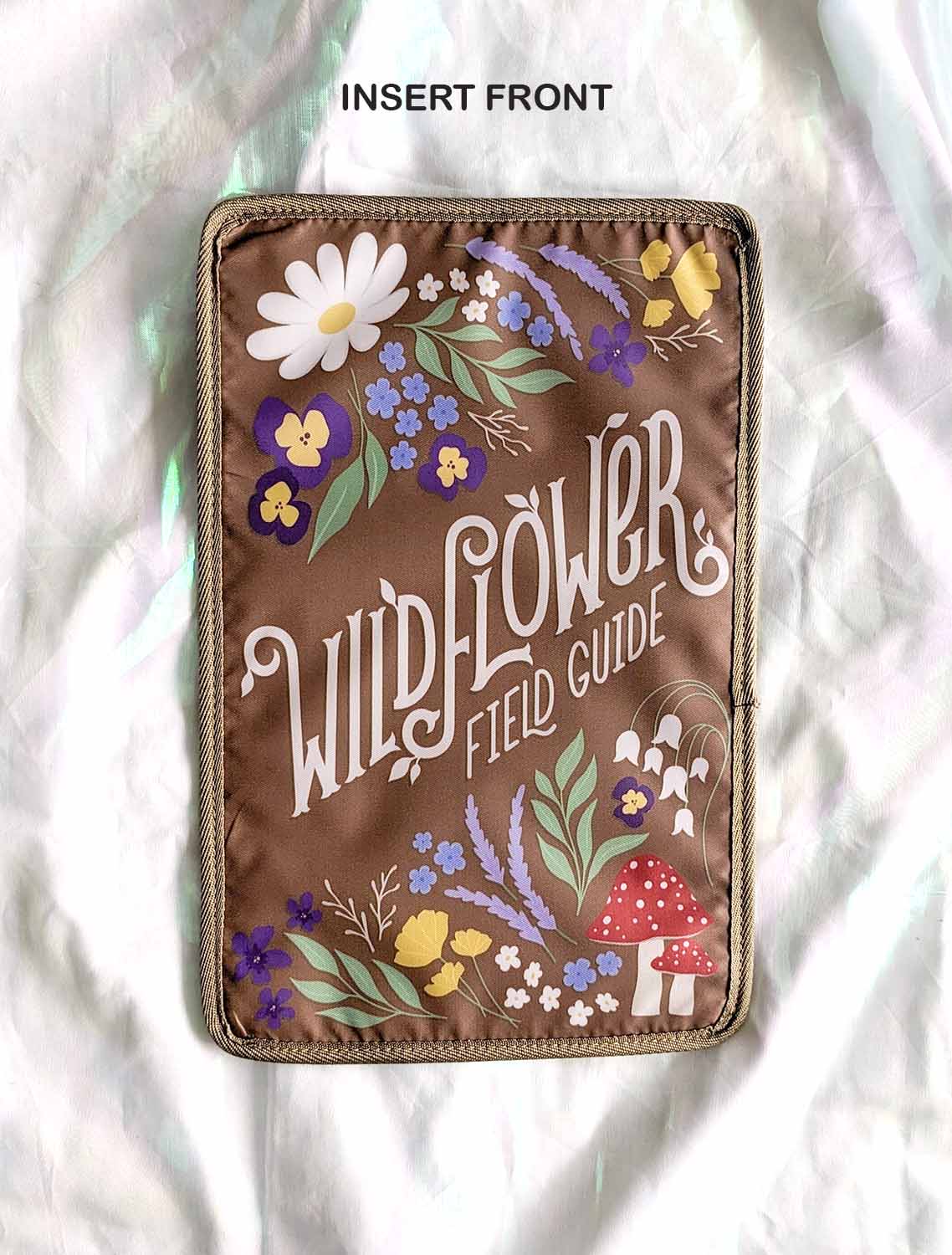 Wildflower Field Guide Bookish Ita Bag insert in Brown