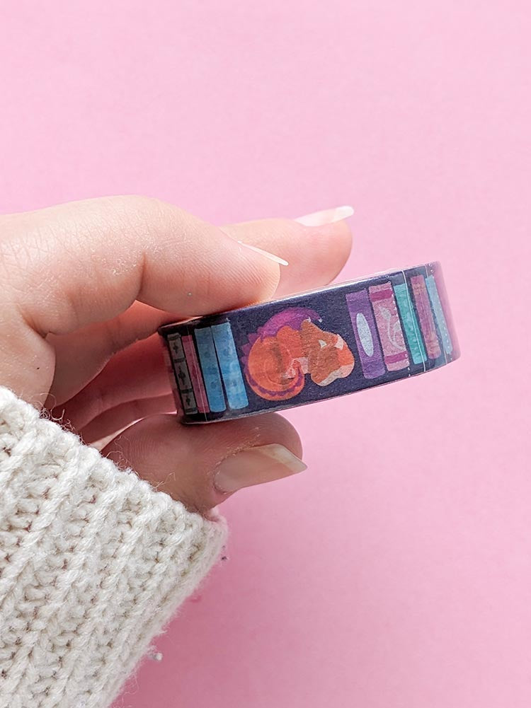 Fairytale Bookcase Washi Tape Baby Dragon Sleeping