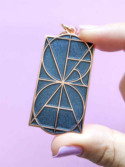 Alpha Puzzle Calming Keychain Black Shimmer