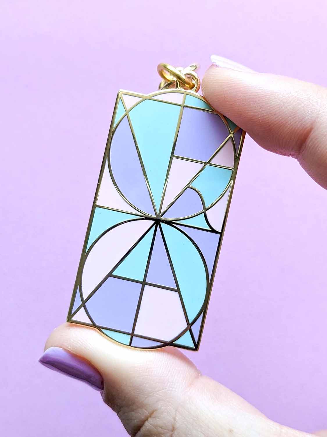 Alpha Puzzle Calming Keychain Pastel Rainbow