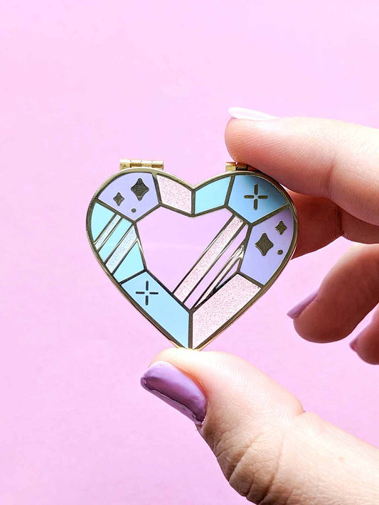 Pastel Heart Locket Enamel Pin