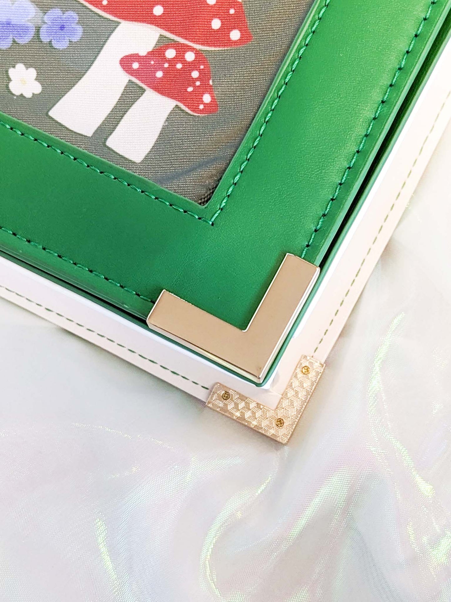 Bookish Ita Messenger Bag Backpack Cottagecore Green Wildflower Guide