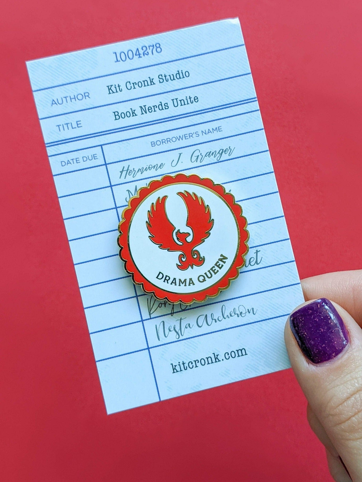Drama Queen Phoenix Retro Bottlecap Enamel Pin