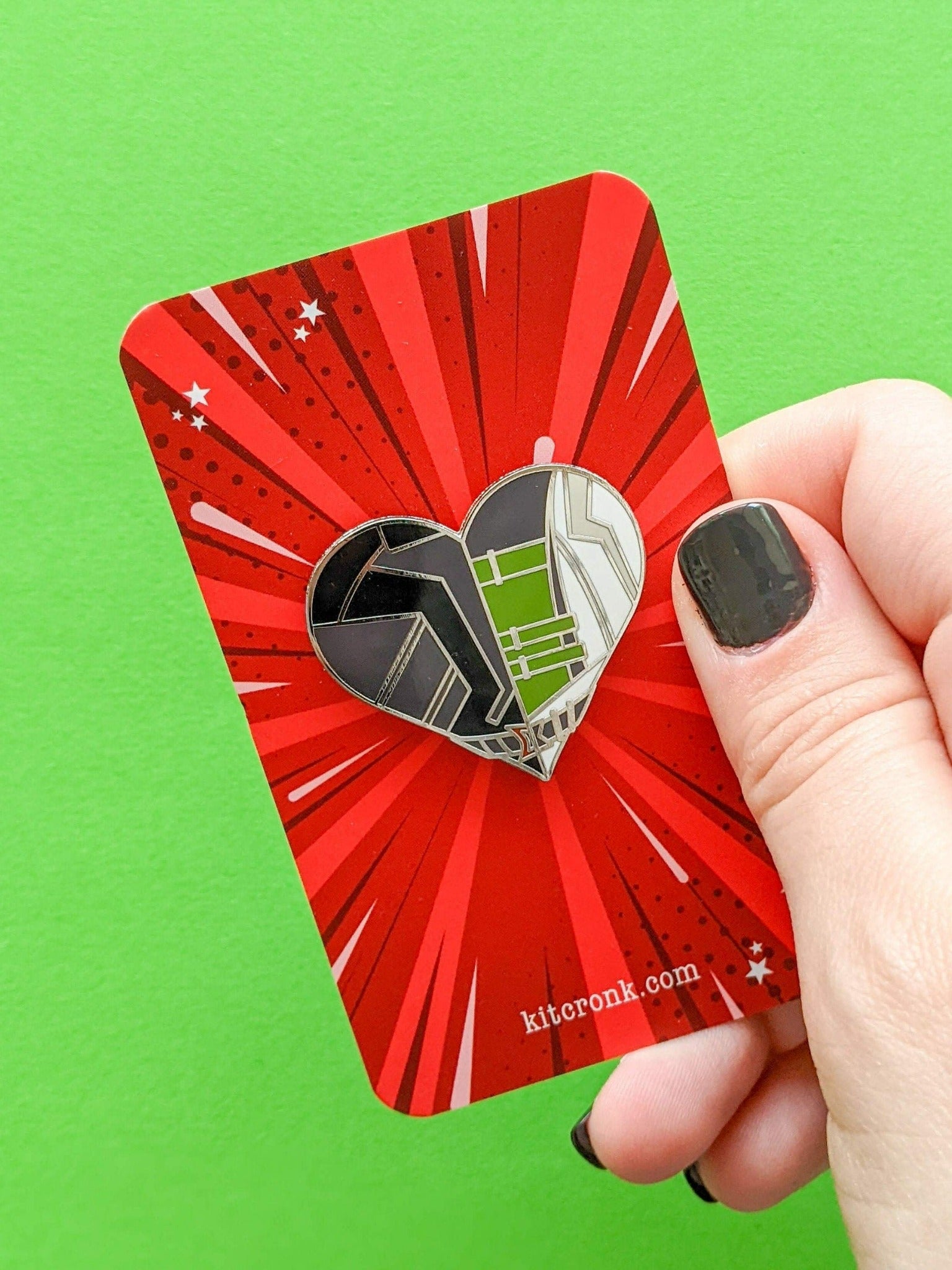 Black Widow and Yelena Sisters Super Heart Enamel Pin