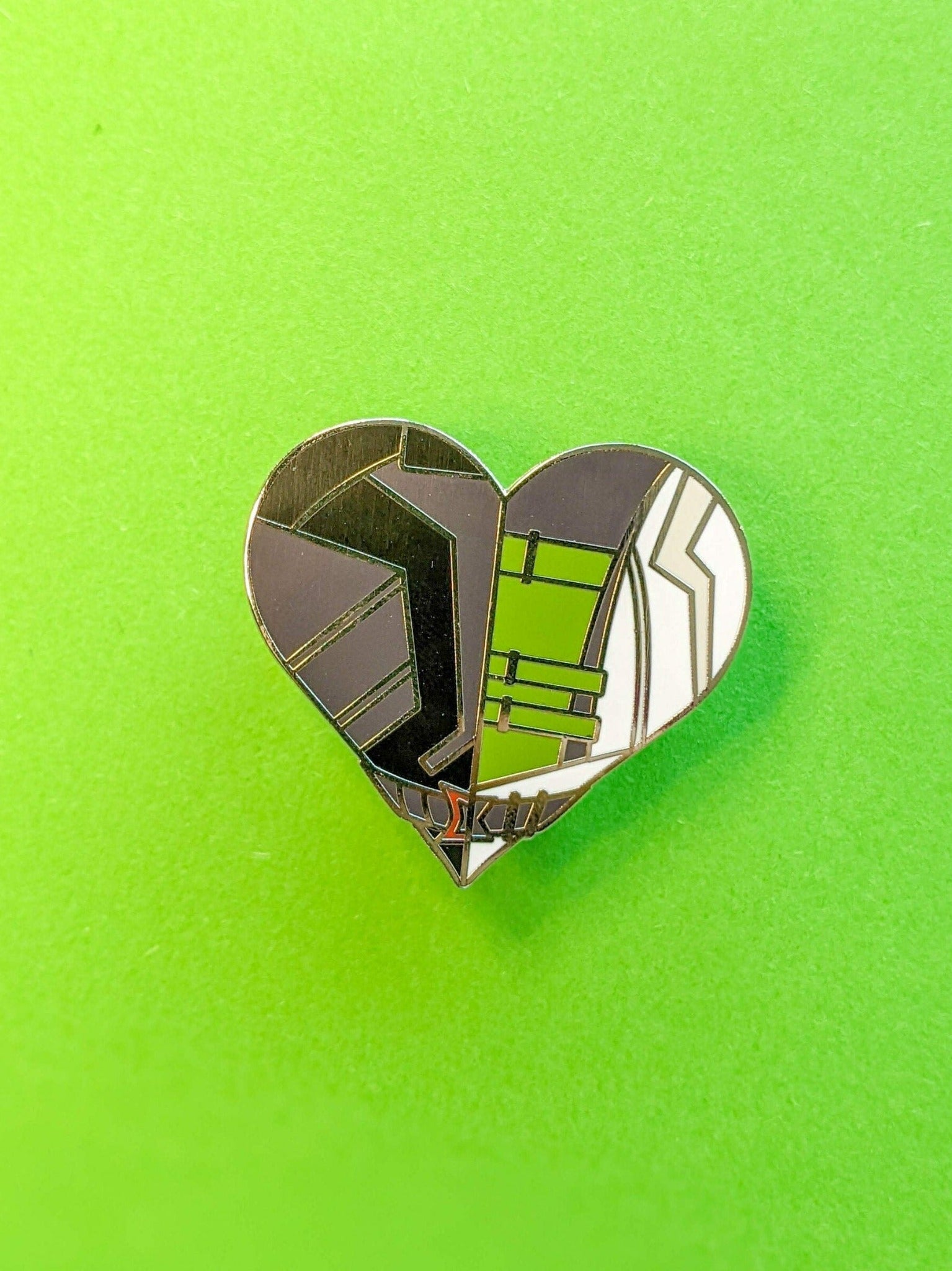 Black Widow and Yelena Sisters Super Heart Enamel Pin