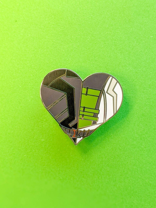 Black Widow and Yelena Sisters Super Heart Enamel Pin