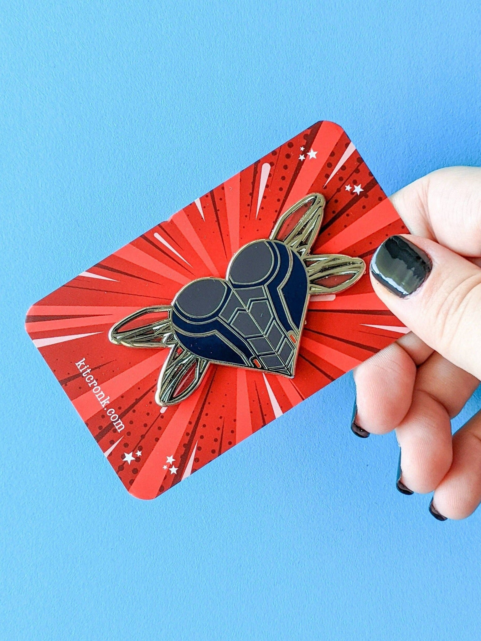 Wasp Superhero Enamel Pin with see through wings