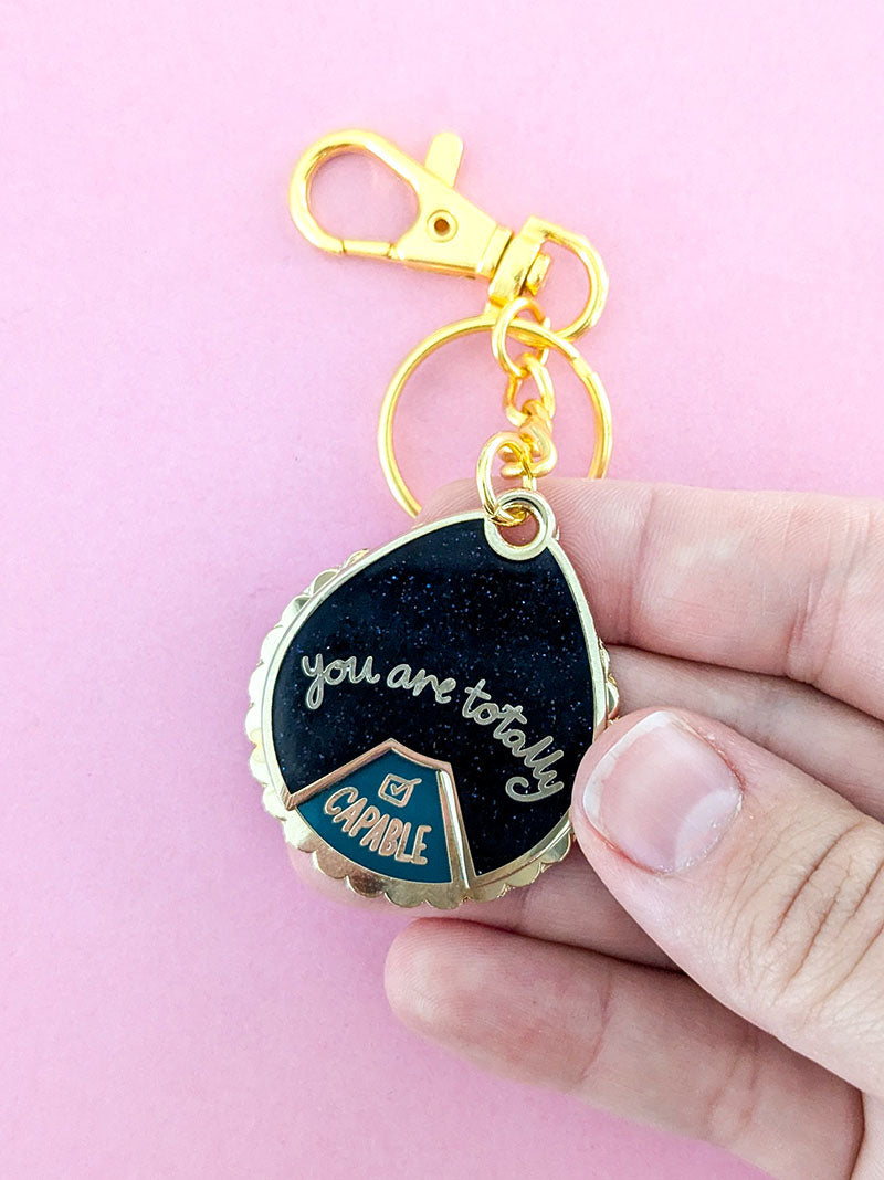 Self Affirmation Spinner Keychain