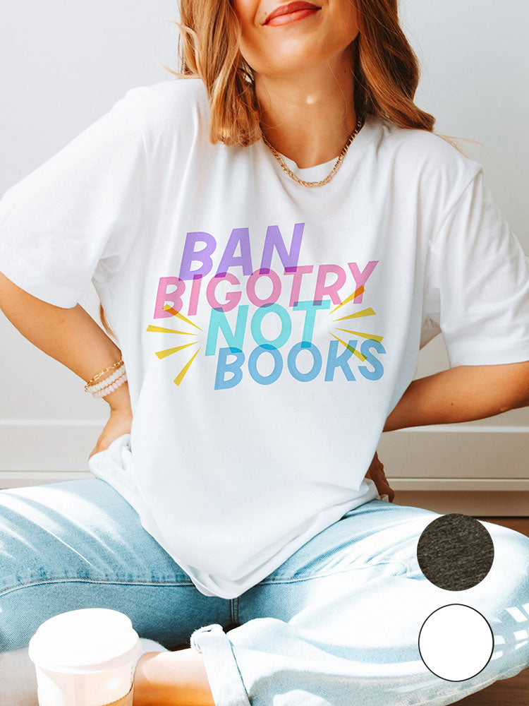 banned books quote cute feminist shirt in white