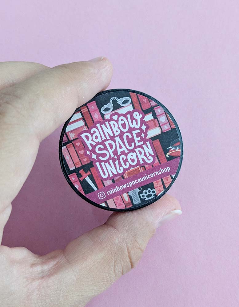 Dark Romance Washi Tape label top view