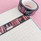 Dark Romance Washi Tape Red Flag next to books