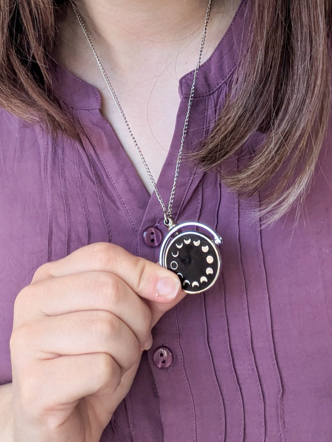 Lunar Phases Fidget Necklace