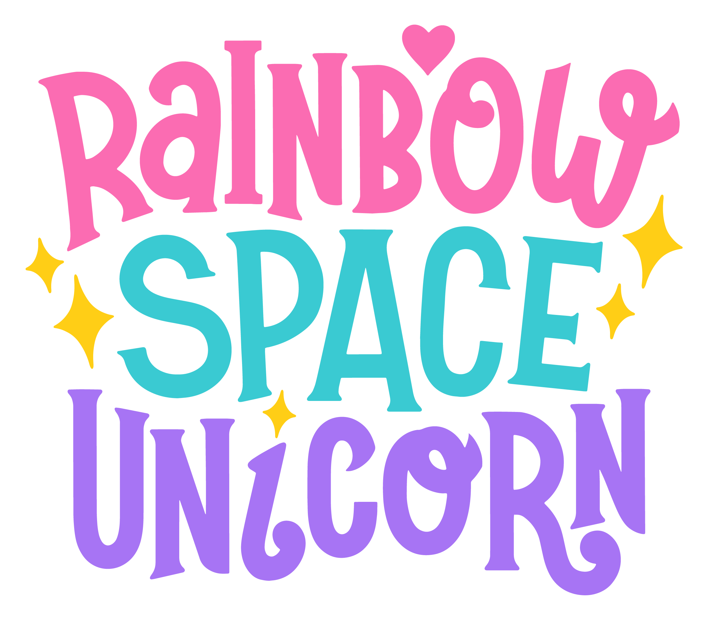 Rainbow Space Unicorn Logo