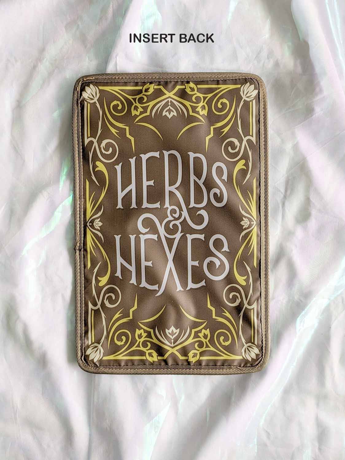 Brown Bookish Ita Bag Insert Herbs and Hexes