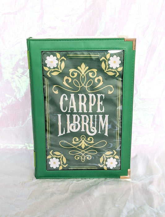 Green Bookish Bag Carpe Librum Cover