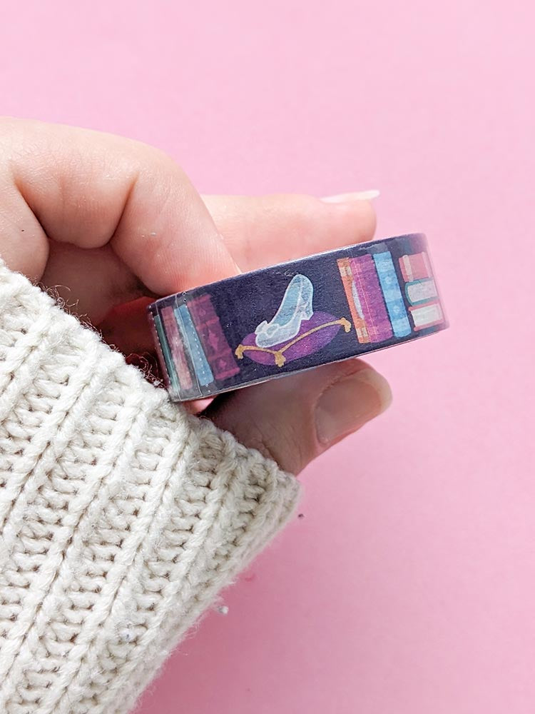 Fairytale Bookcase Washi Tape Cinderella Glass Slipper