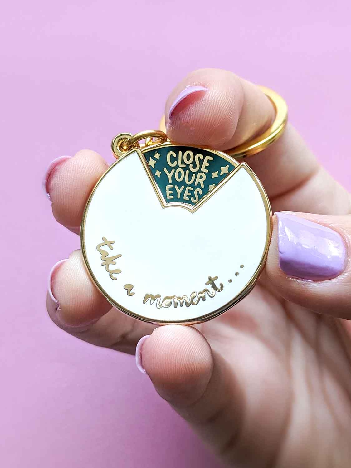 Self Care Spinner Keychain - Close Your Eyes