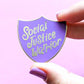 Social Justice Warrior Purple Shield Feminist Enamel Pin