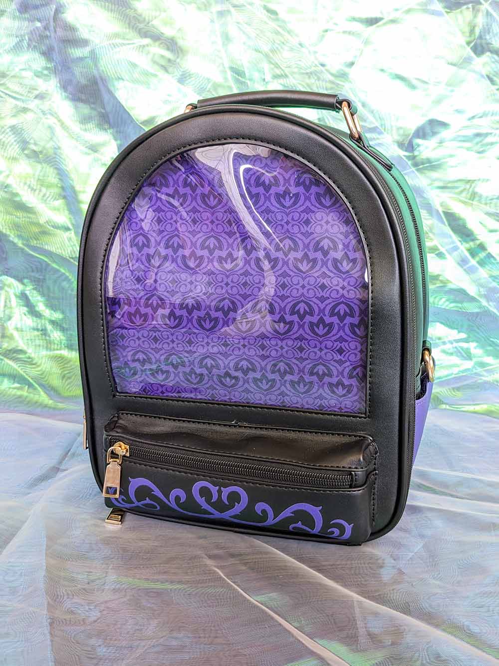 Sleeping Beauty Maleficent Ita Bag Backpack with Purple pattern cover