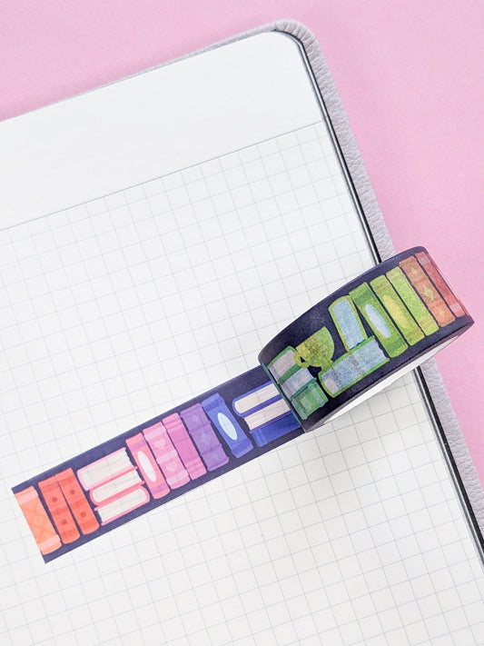 Rainbow Bookcase Washi Tape