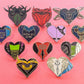 Super Heart enamel pin collection