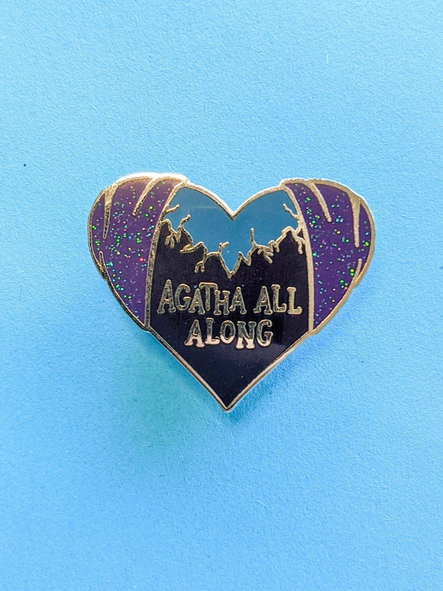 Agatha Witch Heart Pin