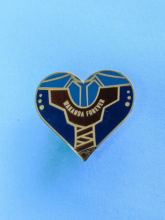 Shuri Black Panther Wakanda Forever Enamel Pin Heart