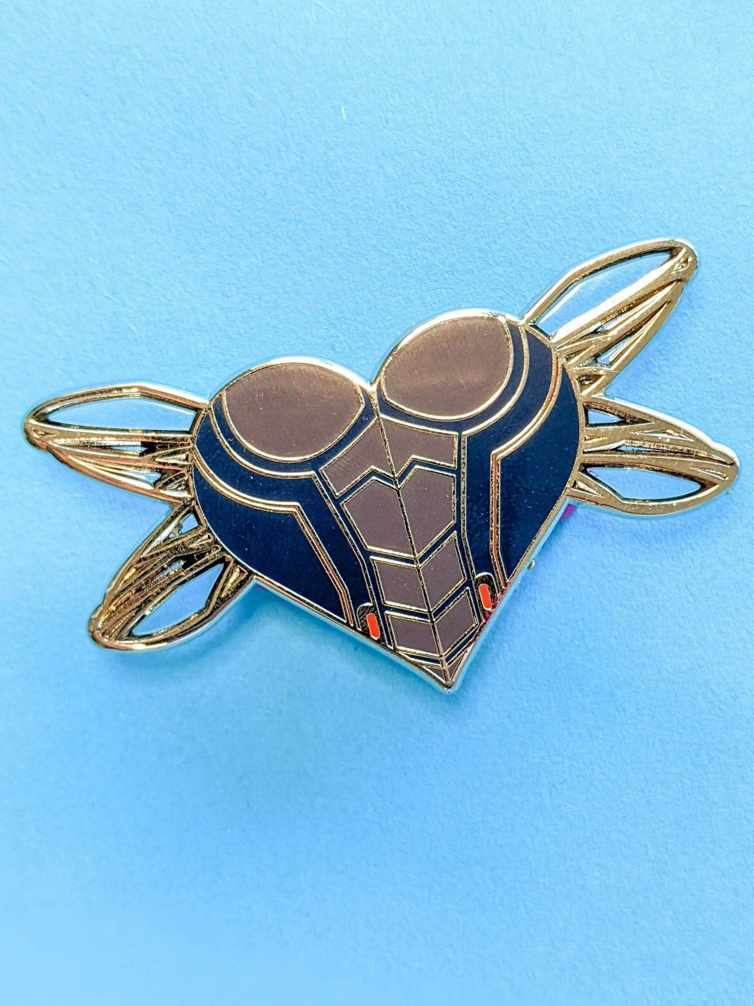 Wasp Superhero Enamel Pin with see through wings